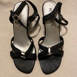 Metaphor Black Rhinestone Accented Heel Size 7